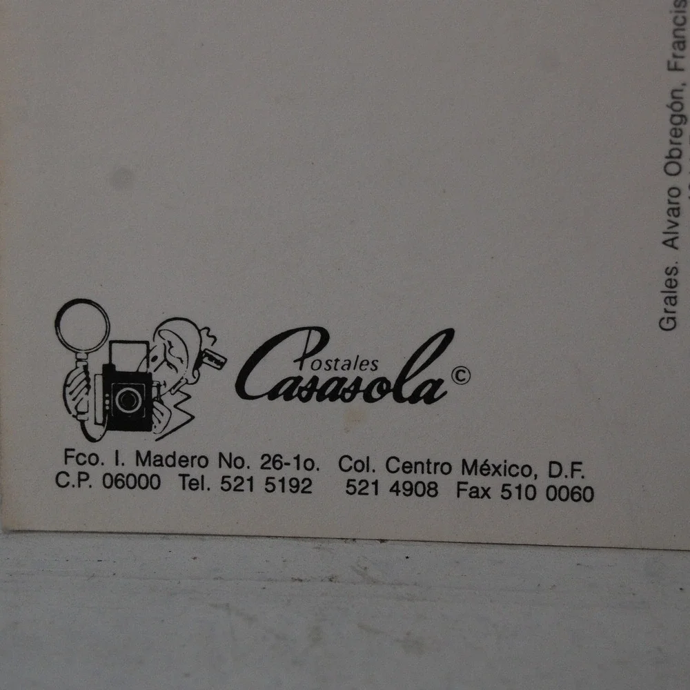 Pancho Villa postcard Agustin Casasola 1914 image of Obregon,‎ Villa & Pershing